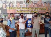 PWI Blora Terima Bantuan Masker dan Sarana Cuci Tangan dari PT Pertamina